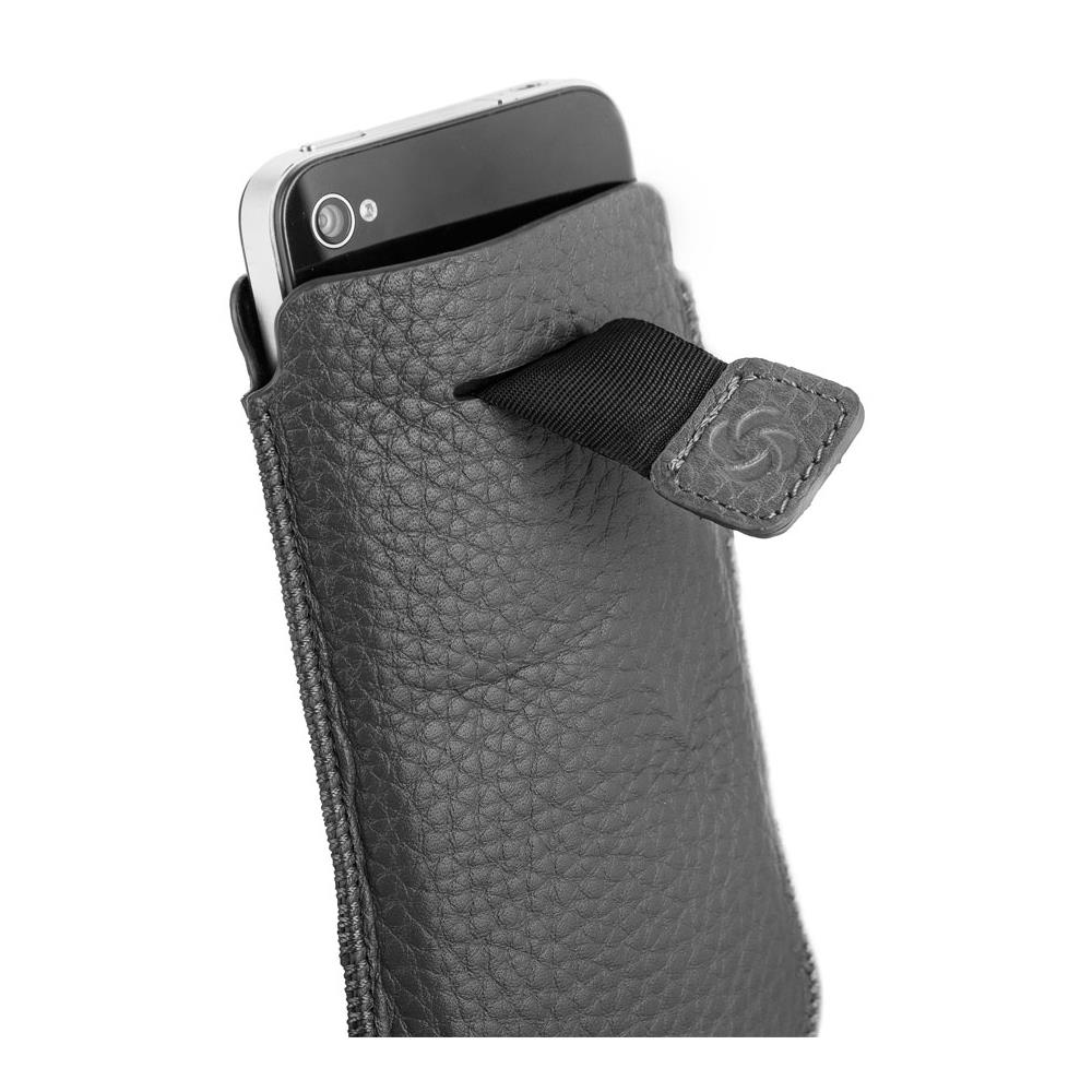 Slim Classic Leather Custodia a scorrimento Grigio - Foto 1